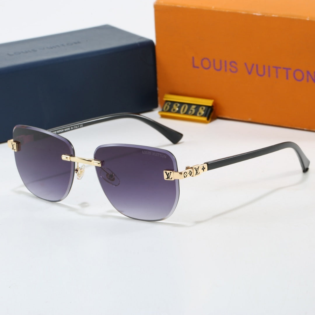 Louis vuitton Metal Plaque Rimless Sunglasses Mixed
